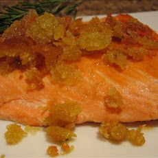Salmon With Lemon Glaze and Rosemary Crumbs