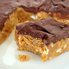 No-Bake Chocolate, Peanut Butter, Corn Flake Bars