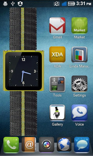 Yellow Nano Wrist Watch Clock