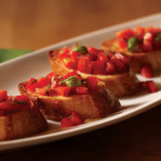 Grilled Tomato and Basil Bruschetta