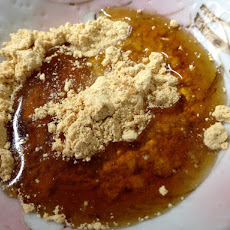 Maple Kinako on Grilled Mochi (Japanese Rice Cakes with Maple Soybean Syrup)