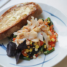Summer Corn and Smoked Trout Dinner Salad