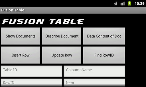 Fusion Table