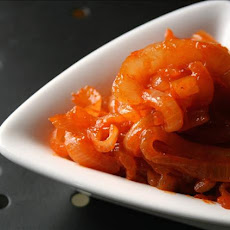 Onions in Red Sauce for Hot Dogs