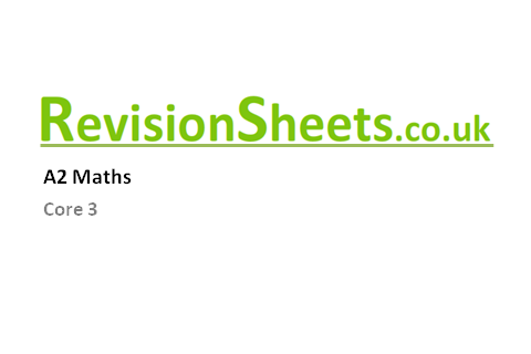 A Level Maths Core 3 Flashcard