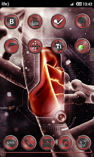 How to download Next Launcher Bio Red Theme patch 1.0.1 apk for android