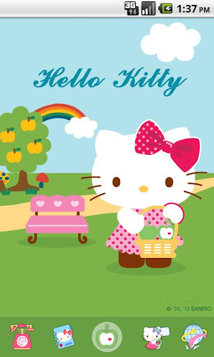 Hello Kitty Apple Basket Theme