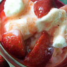 Warm Strawberries in Strawberry Sauce for Ice Cream