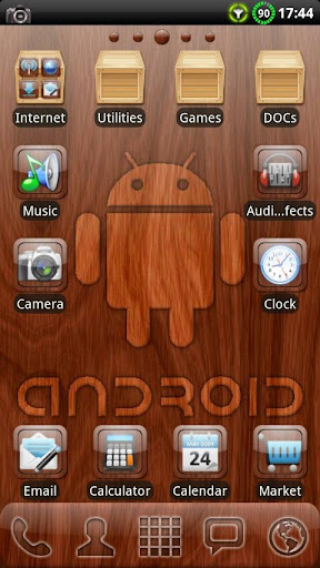 Mahogamy Wood GO Launcher EX