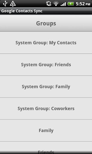 Google Contacts Sync