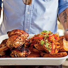 Marinated Chicken Thighs with Sweet Potato