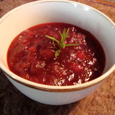 Cranberry Sauce with Rosemary and Pear Brandy