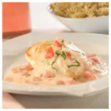 Chicken Alfredo with Plum Tomatoes