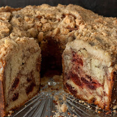 Port-Cherry Swirled Coffee Cake with Almond Streusel Recipe