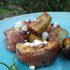 Herbed Greek Roasted Potatoes With Feta Cheese