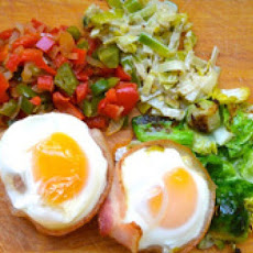 Eggs in Bacon Baskets