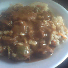 Beef Tips on Rice
