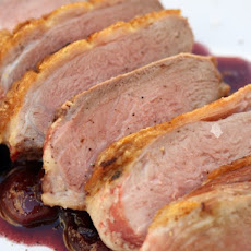 Sweet-Tart Duck Breasts with Fresh Cherry Sauce