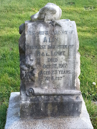 Alix Lowe Memorial Stone 1917