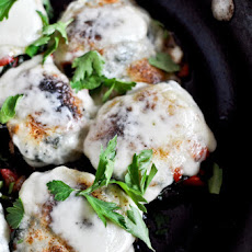 Stuffed Fontina Portobello Skillet