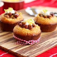 Chili Stuffed Cornbread Muffins