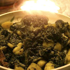 Indian-Style Fragrant Buttered Greens with Potatoes