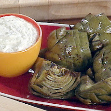 Grilled Artichokes with Grilled Lemon Mayonnaise
