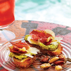 Crisped-Prosciutto and Avocado Crostini