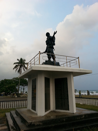 Soldier statue near the Bus Stand