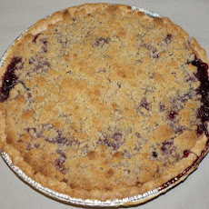 Peach Blueberry Streusel Pie