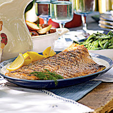 Grilled Salmon with Tangy Cucumber Sauce