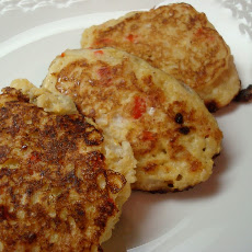 Tender Corn Cakes, Creamy, Savory and Sharp