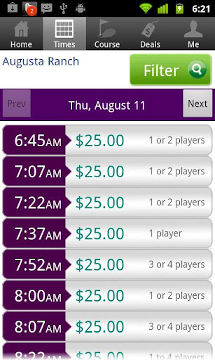 【免費運動App】Augusta Ranch Tee Times-APP點子