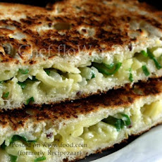 Cheesy Chive and Onion Toasties/Jaffles