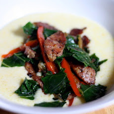 Dinner Tonight: Sautéed Andouille and Greens With Grits