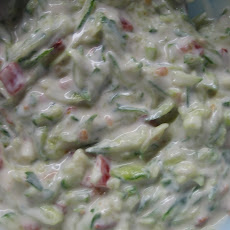 Pretty Basic Raita With Tomatoes and Cucumbers