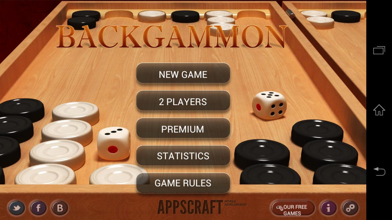 Android application Backgammon screenshort