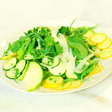 Shaved Raw Summer Squash with Parmesan Dressing