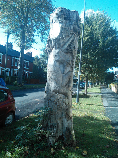 Unicorn Tree Carving