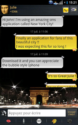 Go SMS Paris IPhone style