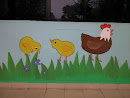 Hen And Her Chicks Mural