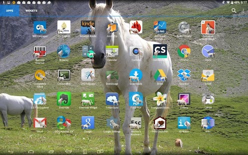 How to download Wild White Horses Icon Theme 1.3 apk for android
