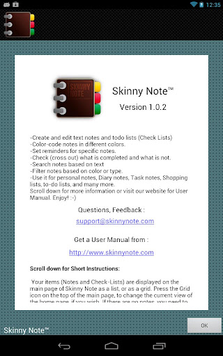 SkinnyNote Notepad Lite