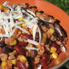 Black and Red Fiesta Beans With Rice
