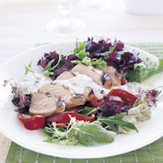 Chicken with Tarragon-Caper Sauce with Mixed Greens