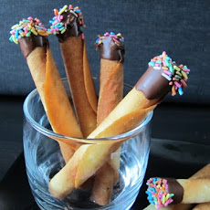 Chocolate Dipped Tuile 