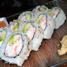 Avocado and Shrimp Sushi