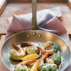 Jumbo Shrimp Stuffed with Cilantro