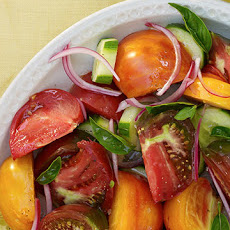 Tomato, Cucumber, and Pickled-Onion Salad