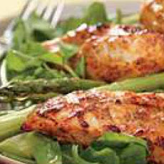 Yogurt-Marinated Chicken with Asparagus and Watercress